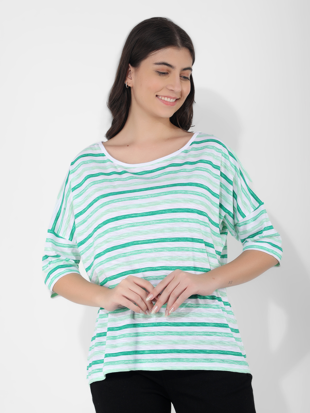 Numero Uno Women Striped White Top